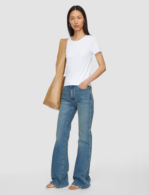 Joseph Jersey Rib T-Shirt Off White