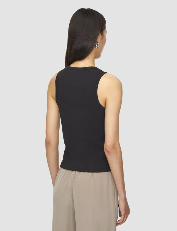 Joseph Jersey Rib Tank Top Black