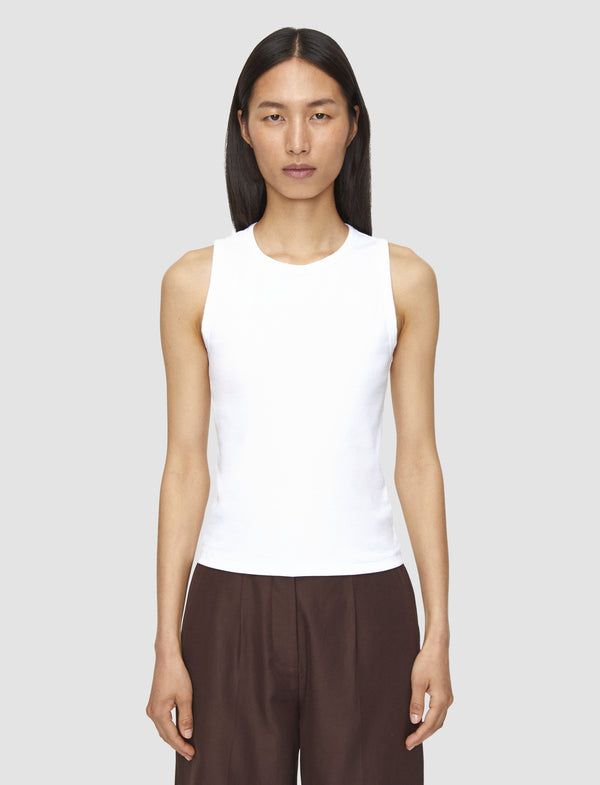 Joseph Jersey Rib Tank Top Off White