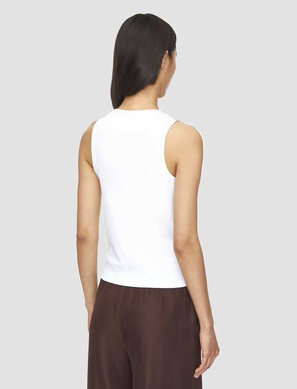 Joseph Jersey Rib Tank Top Off White
