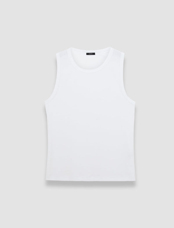 joseph Jersey Rib Tank Top Off white