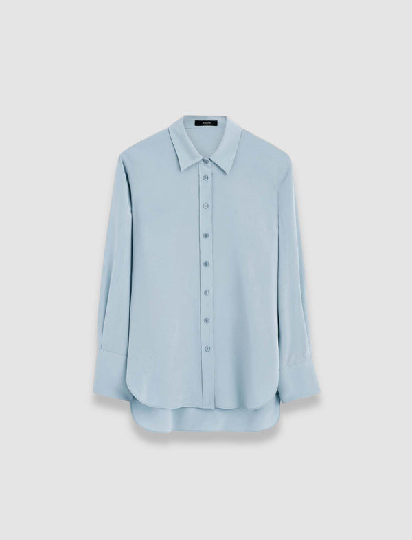 joseph Joe Silk Crepe de Chine Blouse Faded Sky