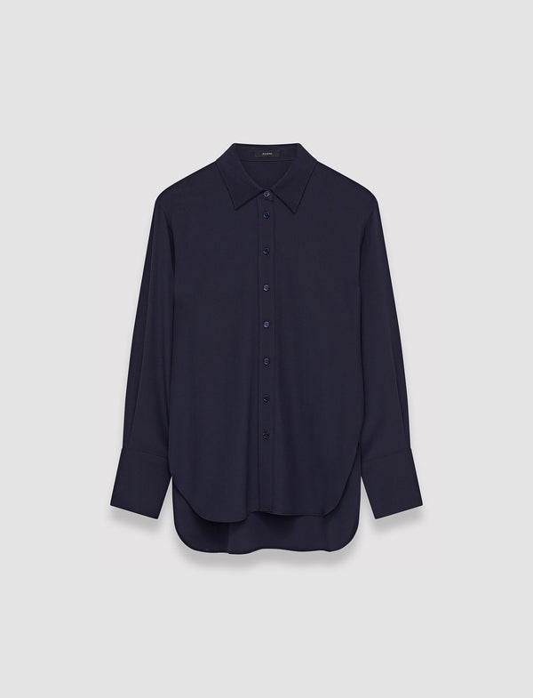 joseph Joe Silk Crepe de Chine Blouse Navy