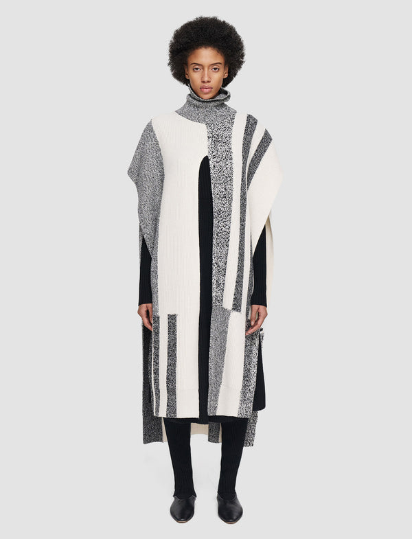 Joseph Joseph Bold Stripes Poncho Ivory/Black