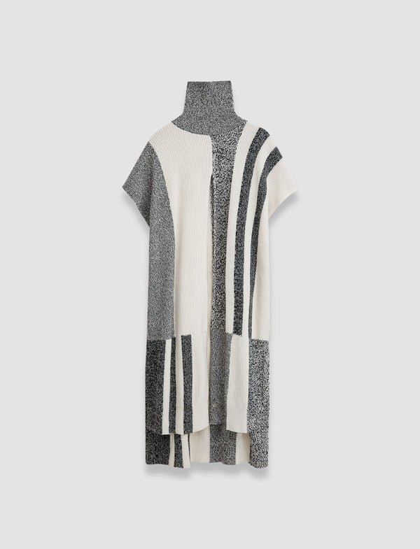 joseph Joseph Bold Stripes Poncho Ivory/Black