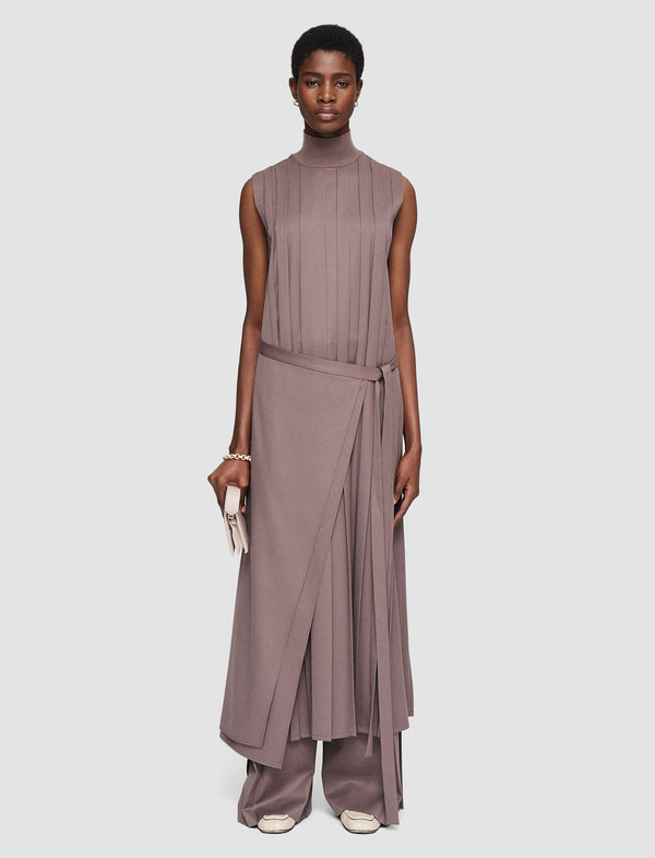 Joseph Joseph Plissé Folie Dress Carob
