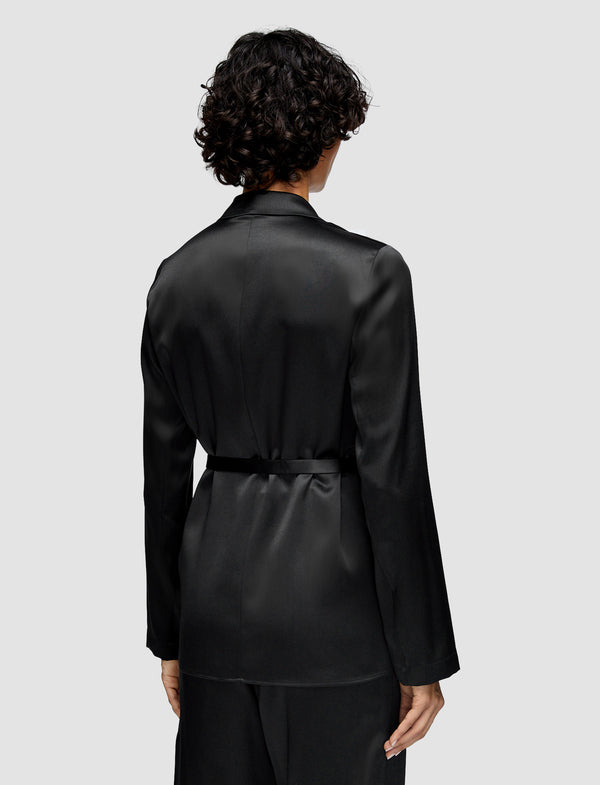 Joseph Joubert Silk Satin Jacket Black