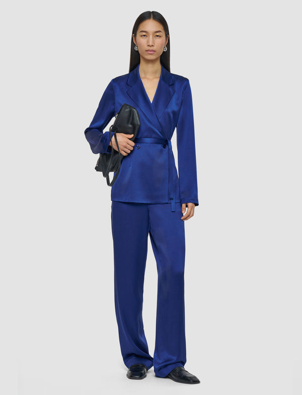 Joseph Joubert Silk Satin Jacket Cobalt