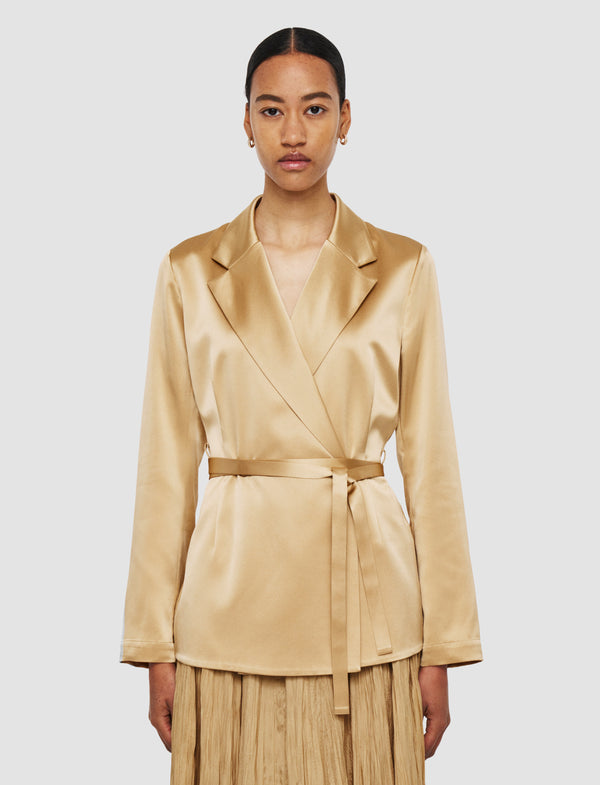 Joseph Joubert Silk Satin Jacket Desert Sand