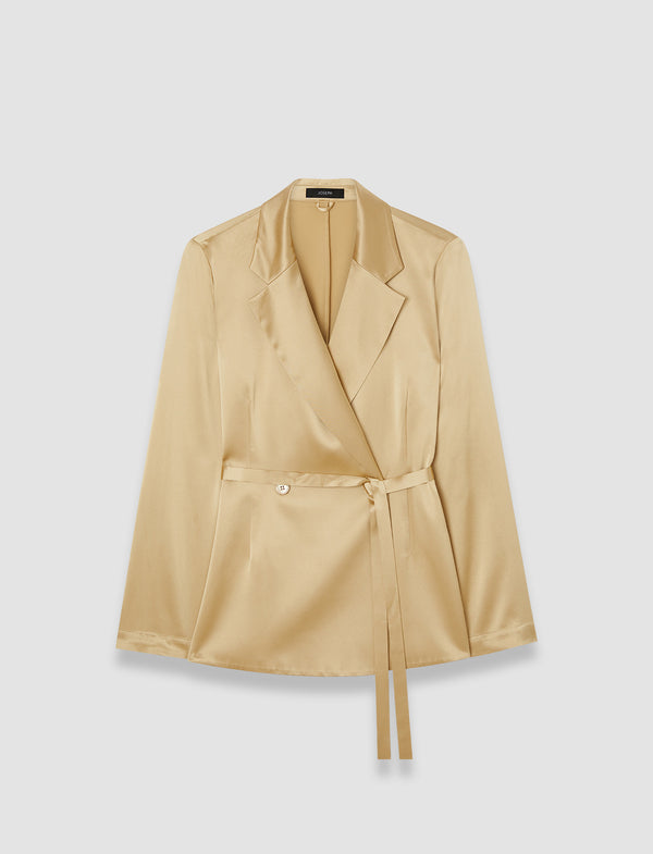 joseph Joubert Silk Satin Jacket Desert Sand