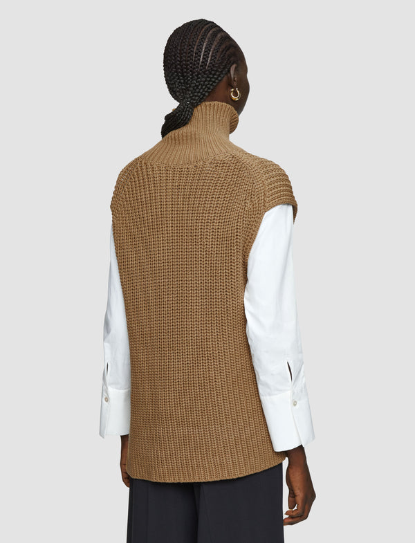 Joseph Knit Vest Shirt Set Oak/White