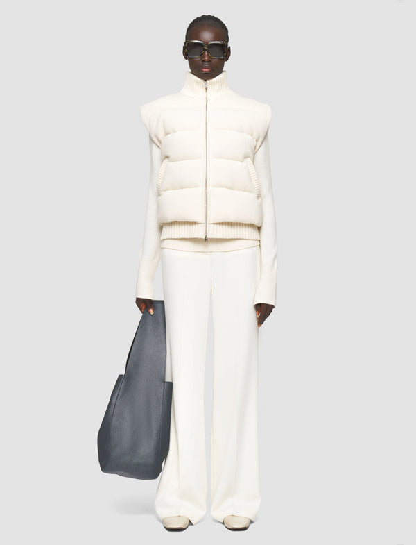 Joseph Knitted Down Puffer Gilet Ivory