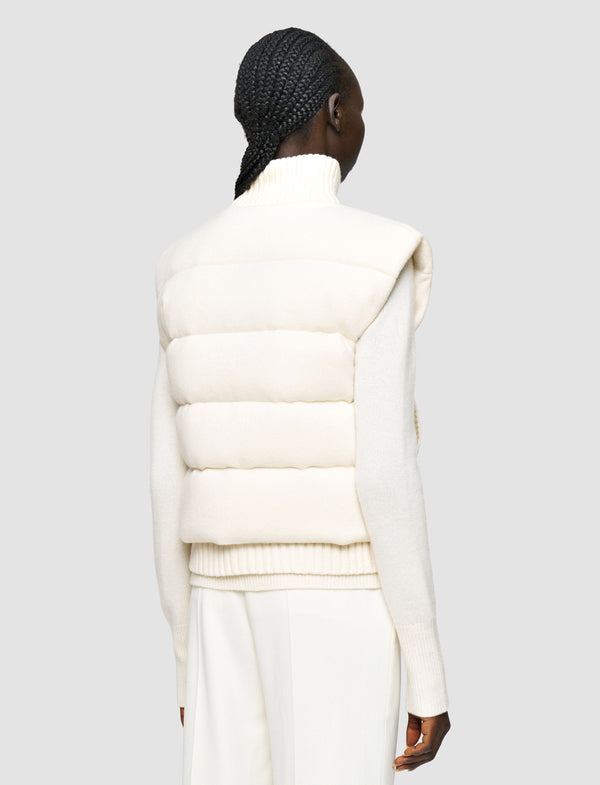 Joseph Knitted Down Puffer Gilet Ivory