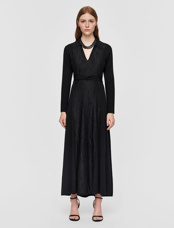 Joseph Lace Knit Dress Black