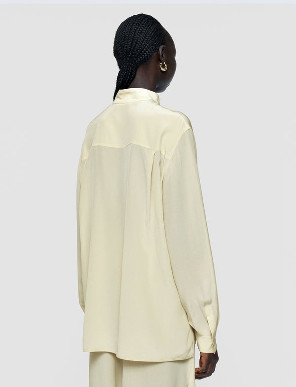 Joseph Lamy Crepe De Soie Silk Jacket Affogato