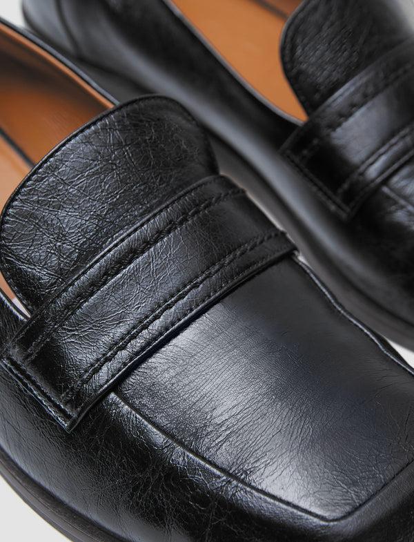 Joseph Leather Penny Loafers Black