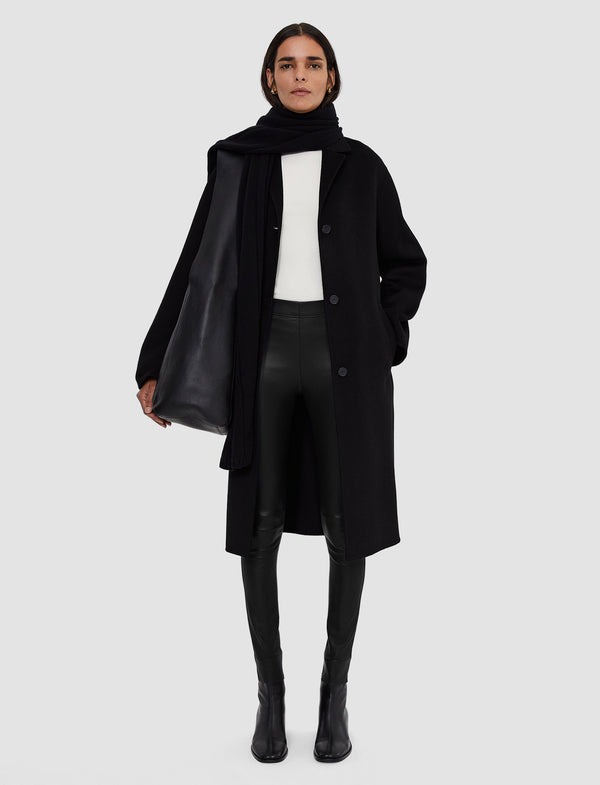 Joseph Leather Stretch Leggings Black