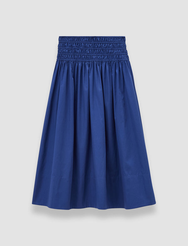 joseph Leonie Cotton Sateen Skirt Cobalt