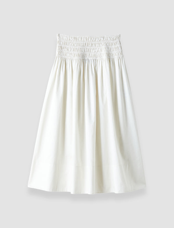 joseph Leonie Cotton Sateen Skirt Ivory