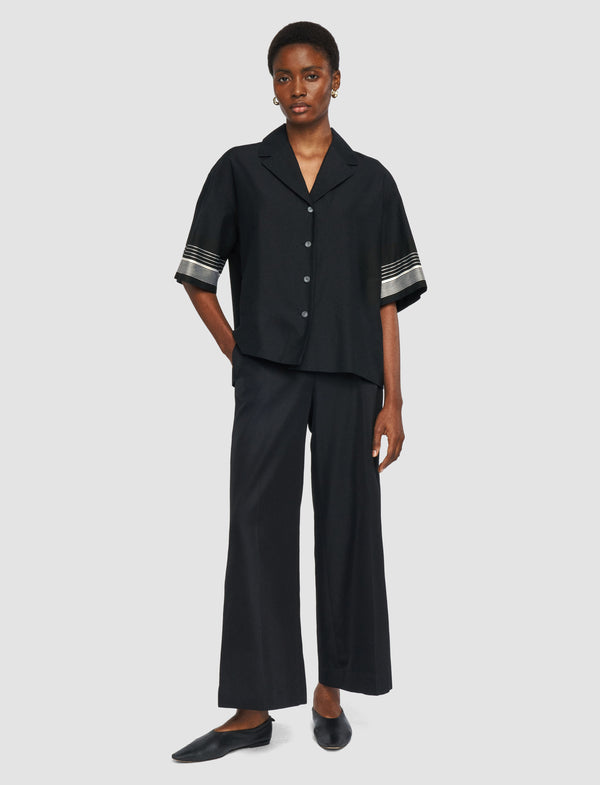 Joseph Leopold Cotton Blend Shirt Black