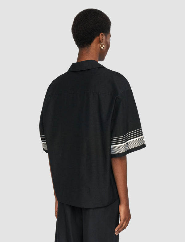 Joseph Leopold Cotton Blend Shirt Black