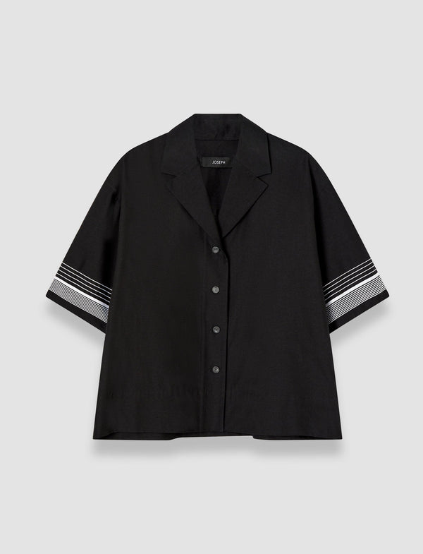 joseph Leopold Cotton Blend Shirt Black