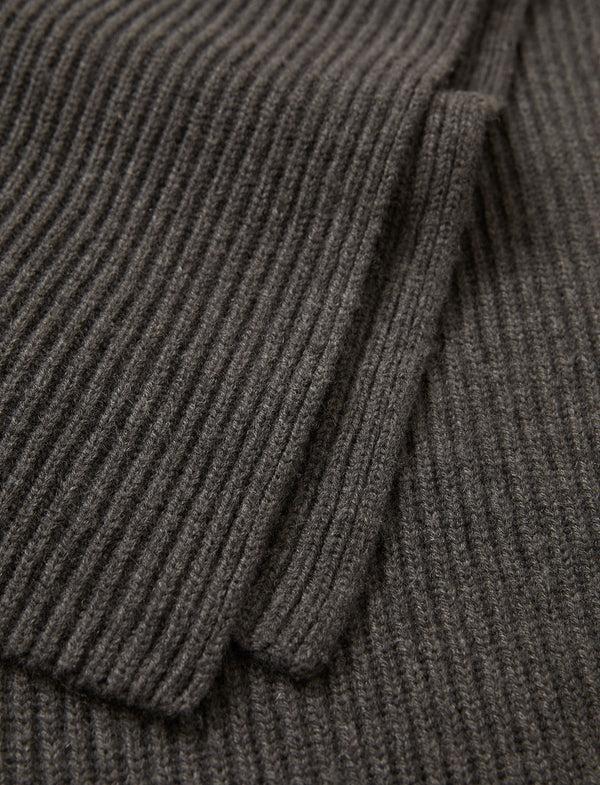 Joseph Light Cardigan Stitch Scarf Smoke