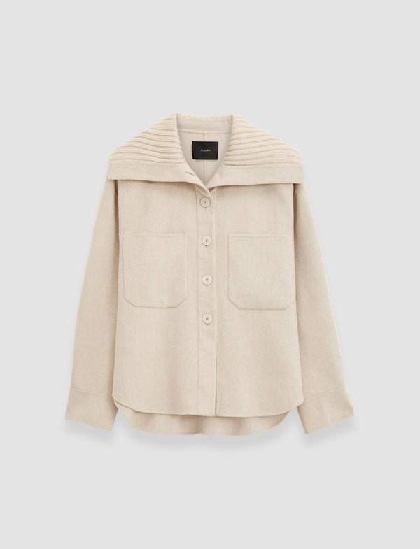 joseph Light Double Face Henri Jacket Oat Melange