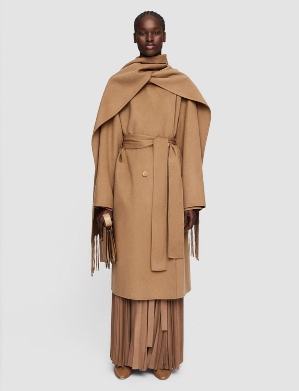 Joseph Light Double Face Lepage Scarf Coat Oak
