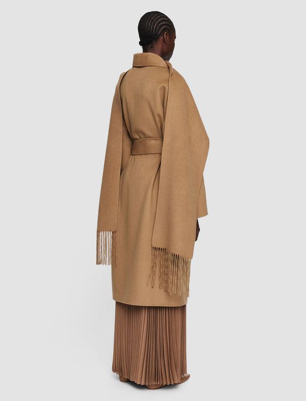 Joseph Light Double Face Lepage Scarf Coat Oak