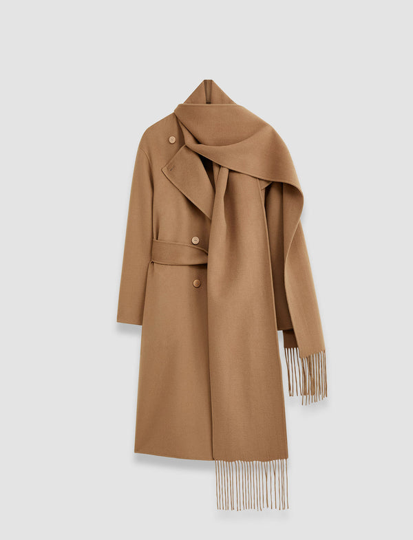 joseph Light Double Face Lepage Scarf Coat Oak