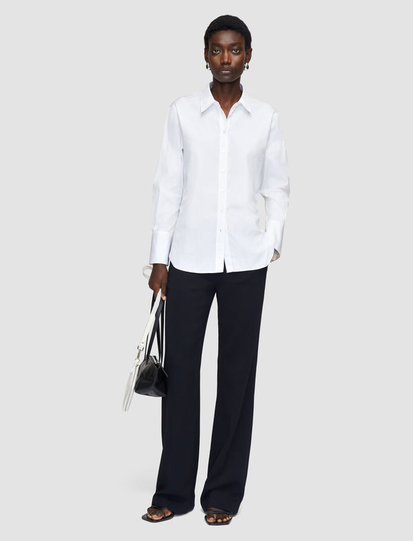 Joseph Light Poplin Joe Shirt White