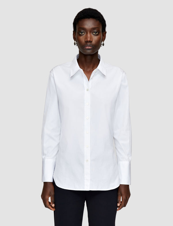 Joseph Light Poplin Joe Shirt White
