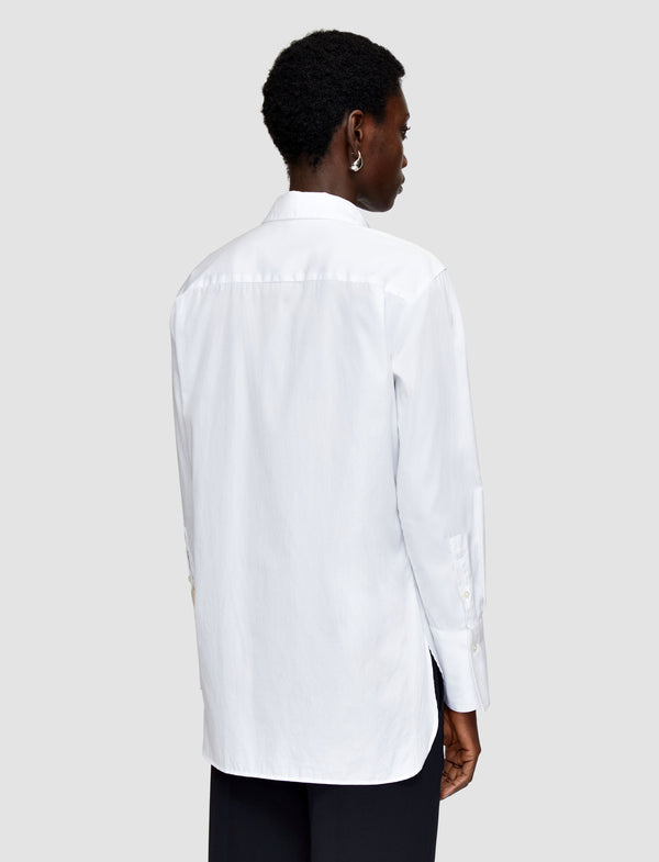 Joseph Light Poplin Joe Shirt White
