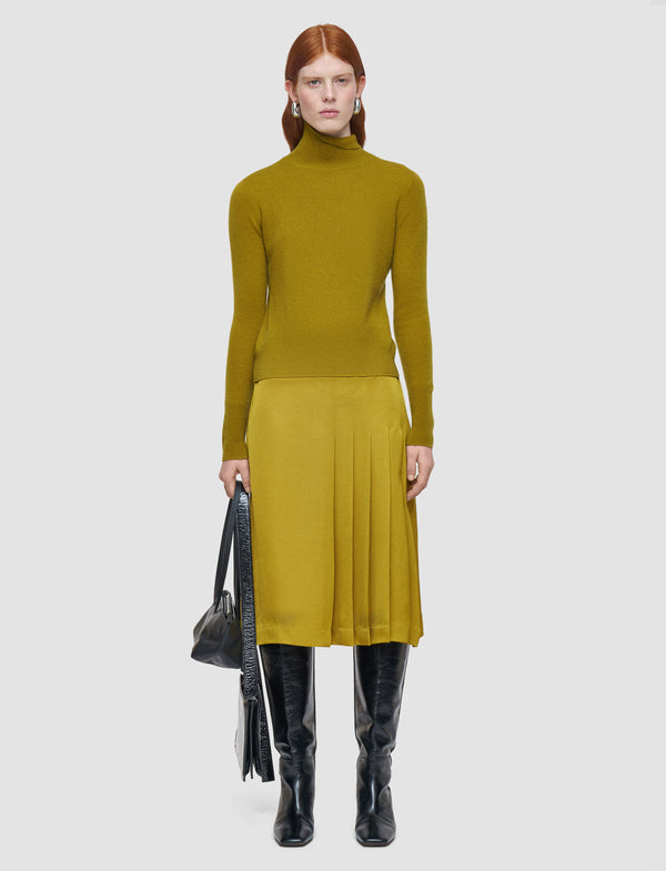 Joseph Light Pure Cashmere High Neck Jumper Amber