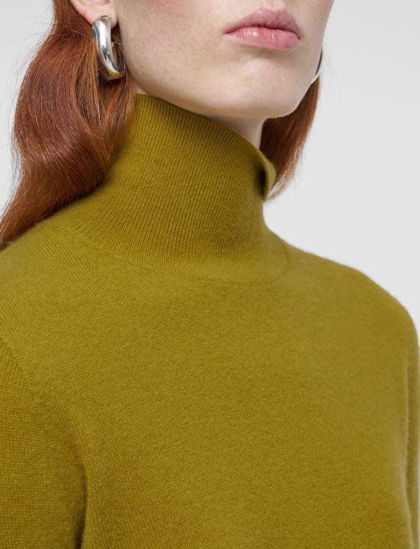 Joseph Light Pure Cashmere High Neck Jumper Amber