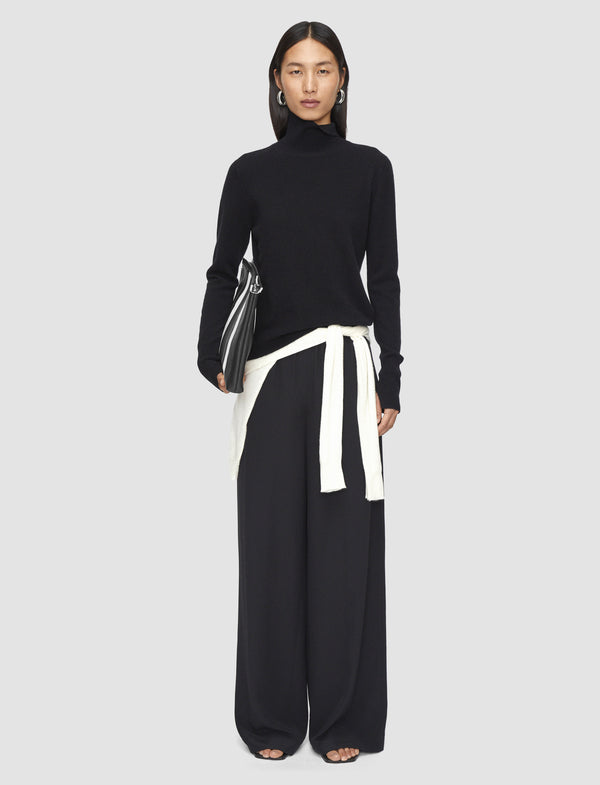 Joseph Light Pure Cashmere High Neck Jumper Black