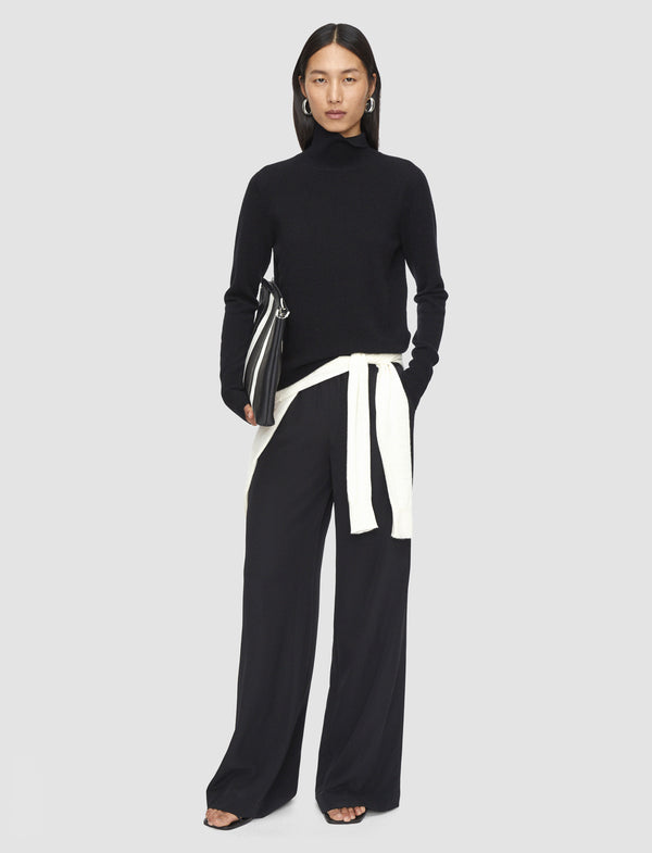 Joseph Light Pure Cashmere High Neck Jumper Black