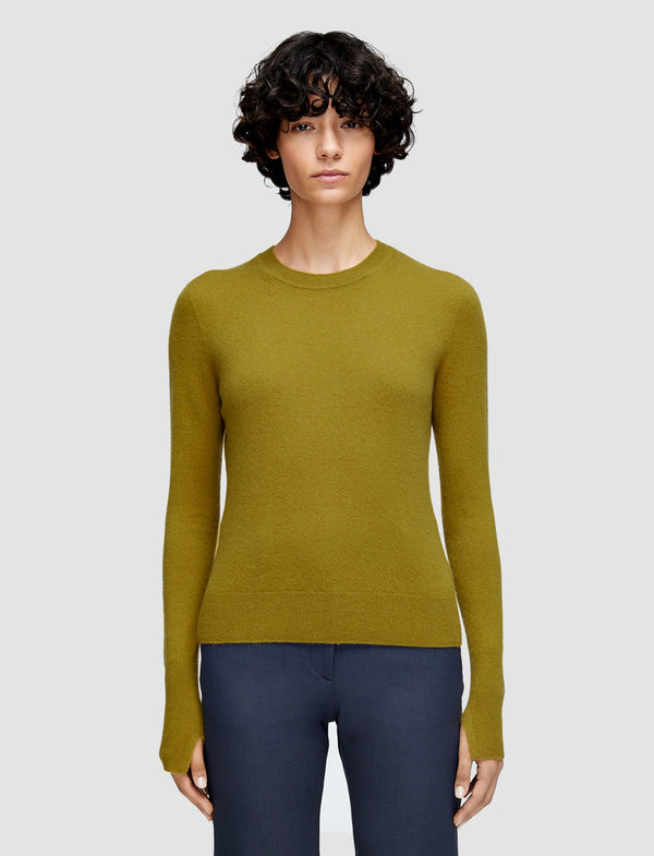 Joseph Light Pure Cashmere Round Neck Jumper Amber