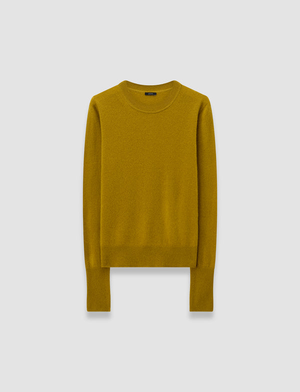 joseph Light Pure Cashmere Round Neck Jumper Amber