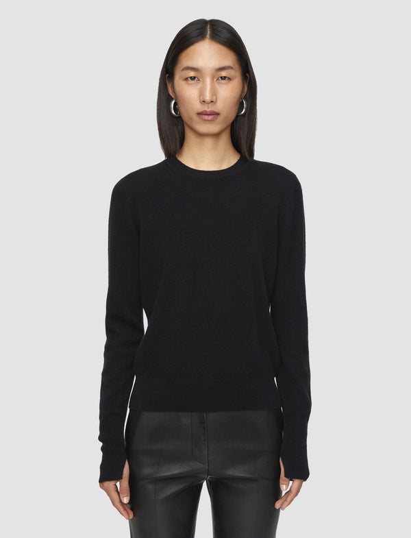 Joseph Light Pure Cashmere Round Neck Jumper Black