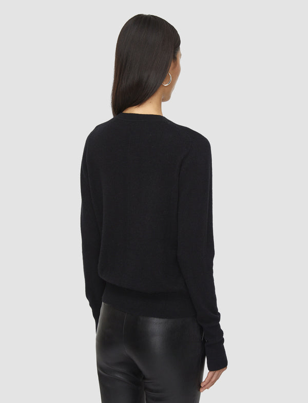 Joseph Light Pure Cashmere Round Neck Jumper Black