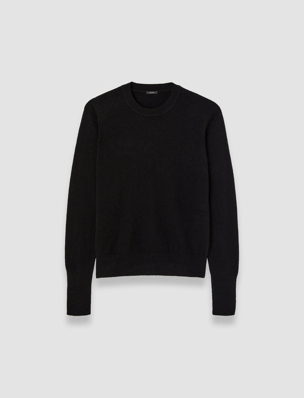joseph Light Pure Cashmere Round Neck Jumper Black