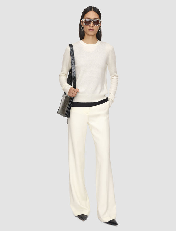 Joseph Light Pure Cashmere Round Neck Jumper Ivory