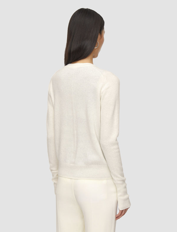 Joseph Light Pure Cashmere Round Neck Jumper Ivory