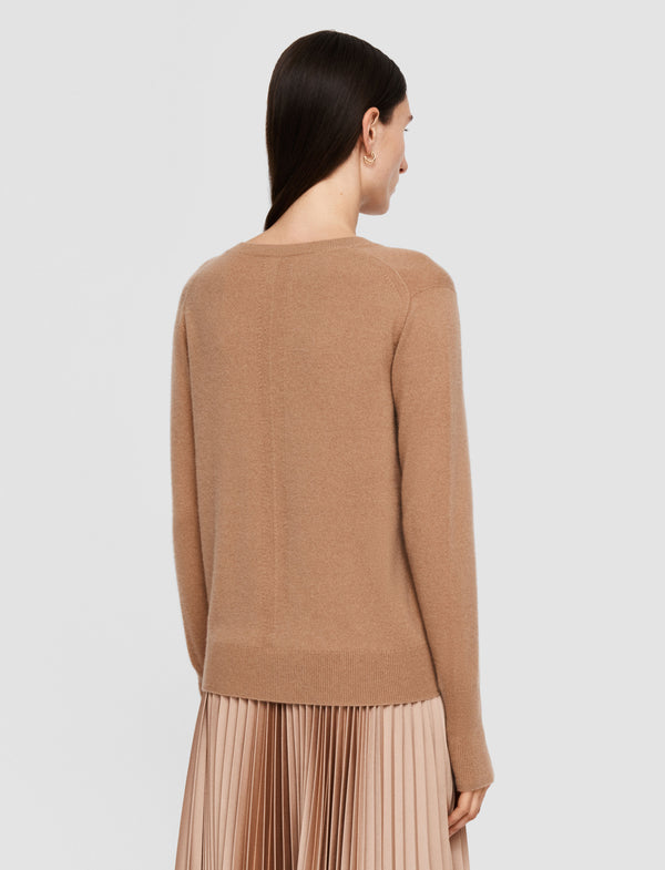 Joseph Light Pure Cashmere V Neck Jumper Blusher