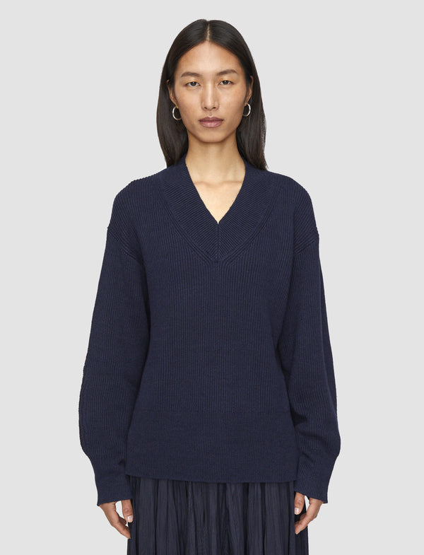 Joseph Linen Blend Knit Jumper Navy