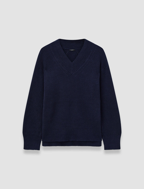 joseph Linen Blend Knit Jumper Navy