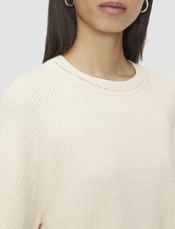 Joseph Linen Blend Knit Top Ivory