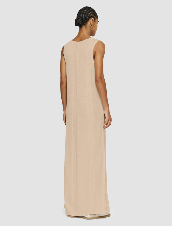 Joseph Linen Blend Knitted Long Dress Sesame